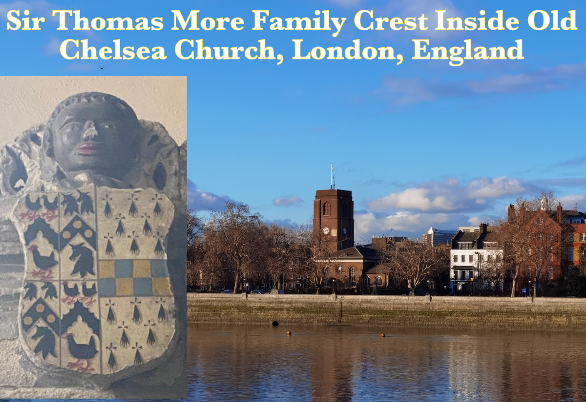 Sir Thomas More Family Crest Inside Old Chelsea Church, London, England