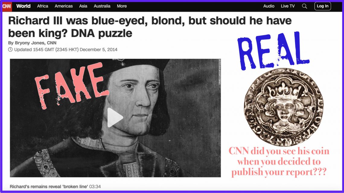 Fake Richard iii Report DNA report does not match his coin