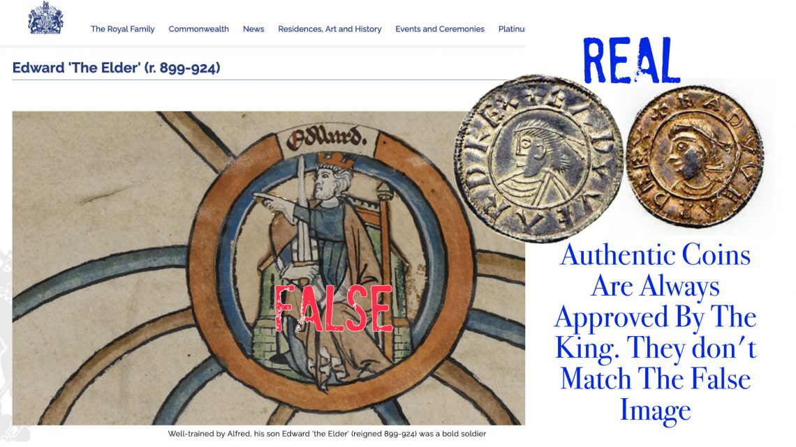 Fake and Real King Edward the Elder Coin 899-924 Saxon Cistercian Rievaulx Abbey