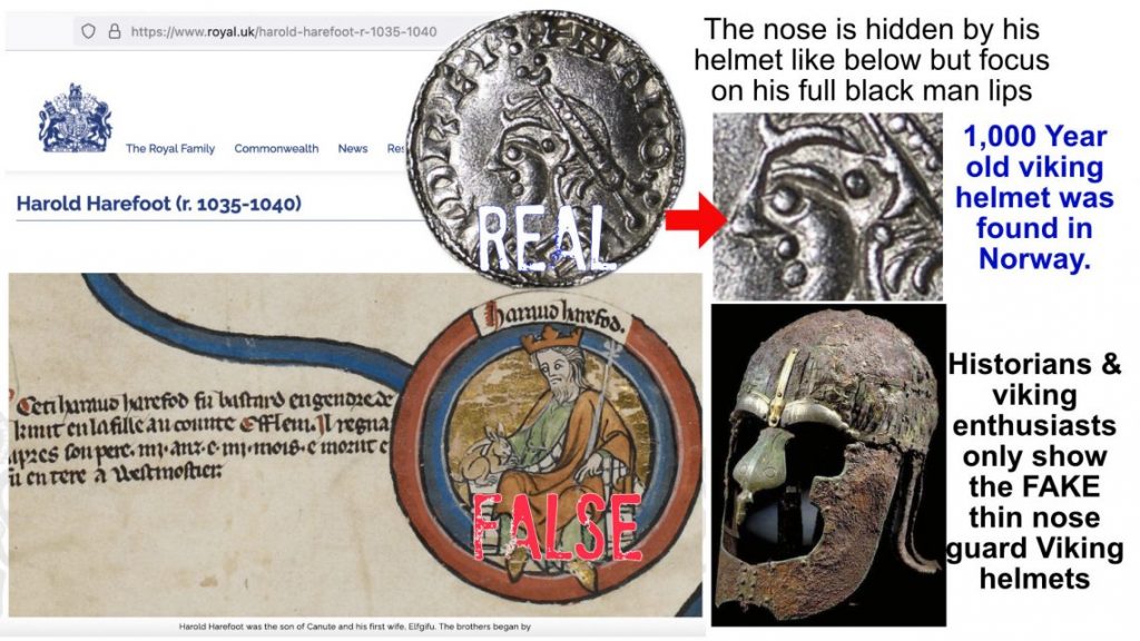 Harold I Harefoot Fake and Real Images 1000 Year old Helmet