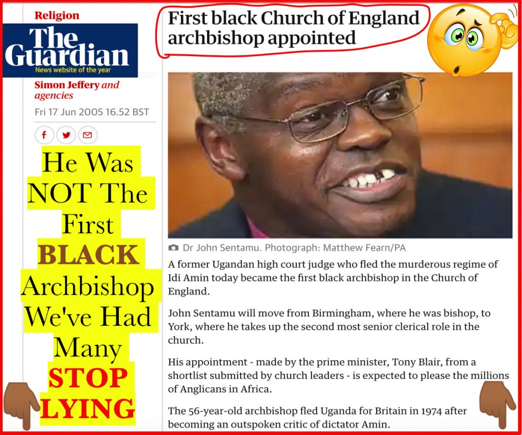 He Was NOT The First BLACK Archbishop We've Had Many STOP LYING