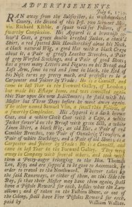 Craftsmen English runaway slaves that made it back to England but was sent back to America and put into slavery.