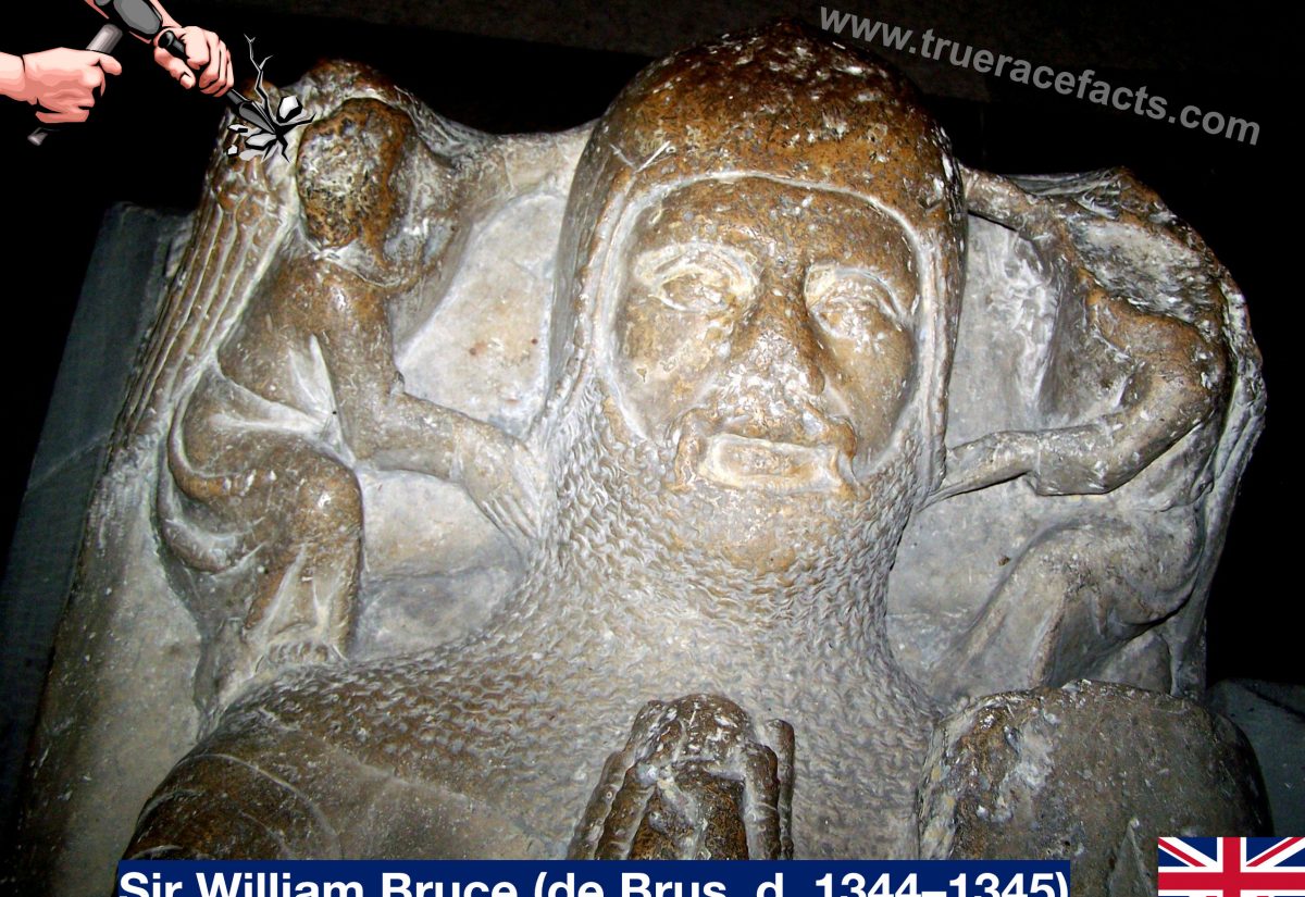 Sir William Bruce (de Brus, d. 1344–1345), a swarthy medieval noble of the House of Bruce, reveals erased identity, lineage, and Israelite symbolism.