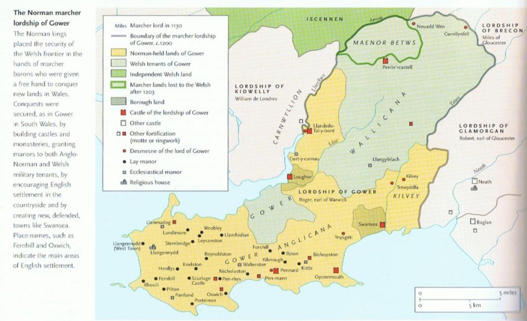 Gower was an ancient marcher lordship of Deheubarth in South Wales.